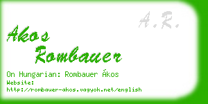 akos rombauer business card