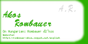 akos rombauer business card